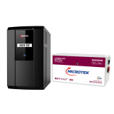 Microtek JUMBO JM SW 2500+ Home UPS (24V) + Lithium Battery 100Ah/25.6V Combo
